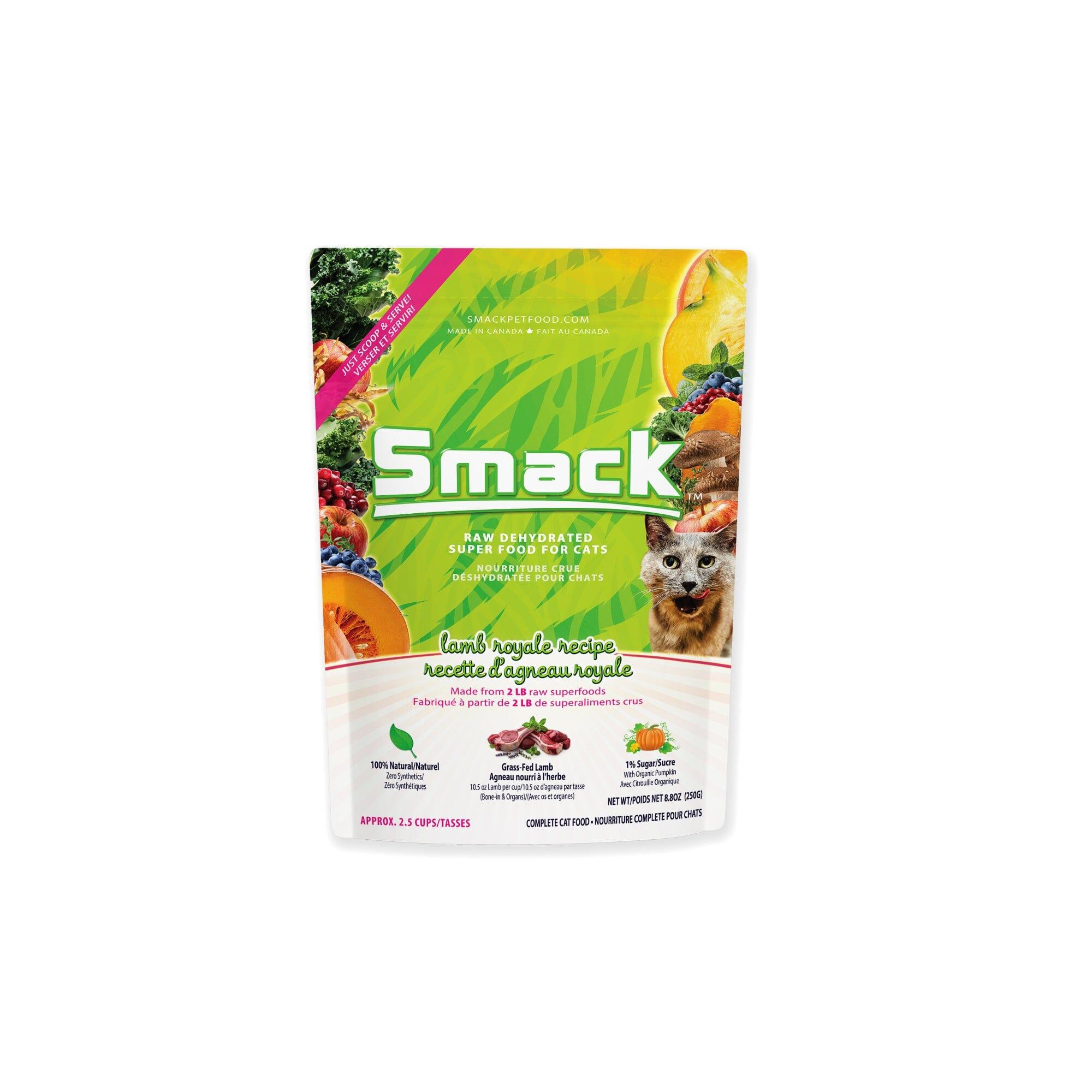 Smack Pet Food Lamb Royale Dehydrated Cat Food, 8.8-oz|250-gram