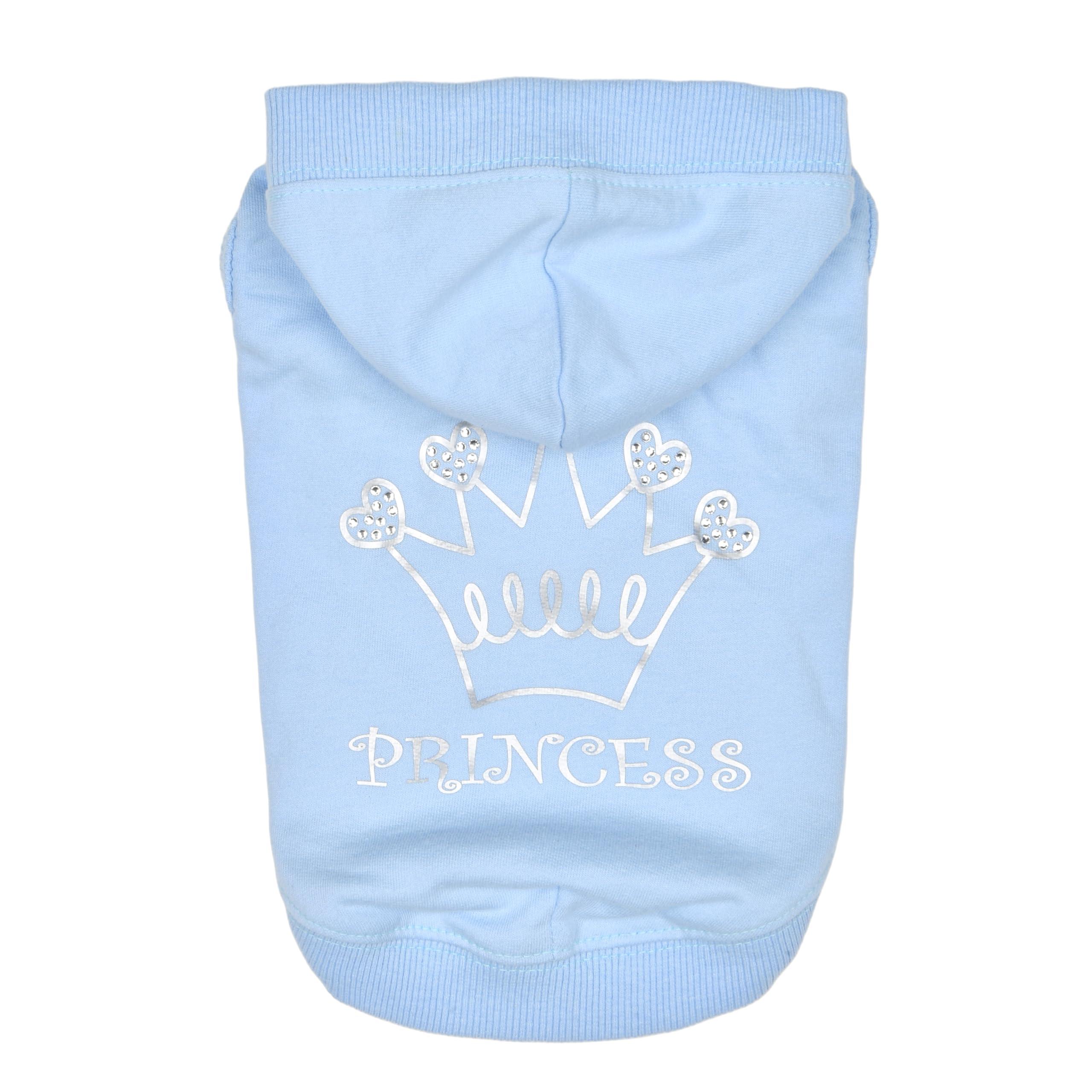 Pinkaholic Sabrina Hooded Dog T-Shirt, Light Blue, Medium