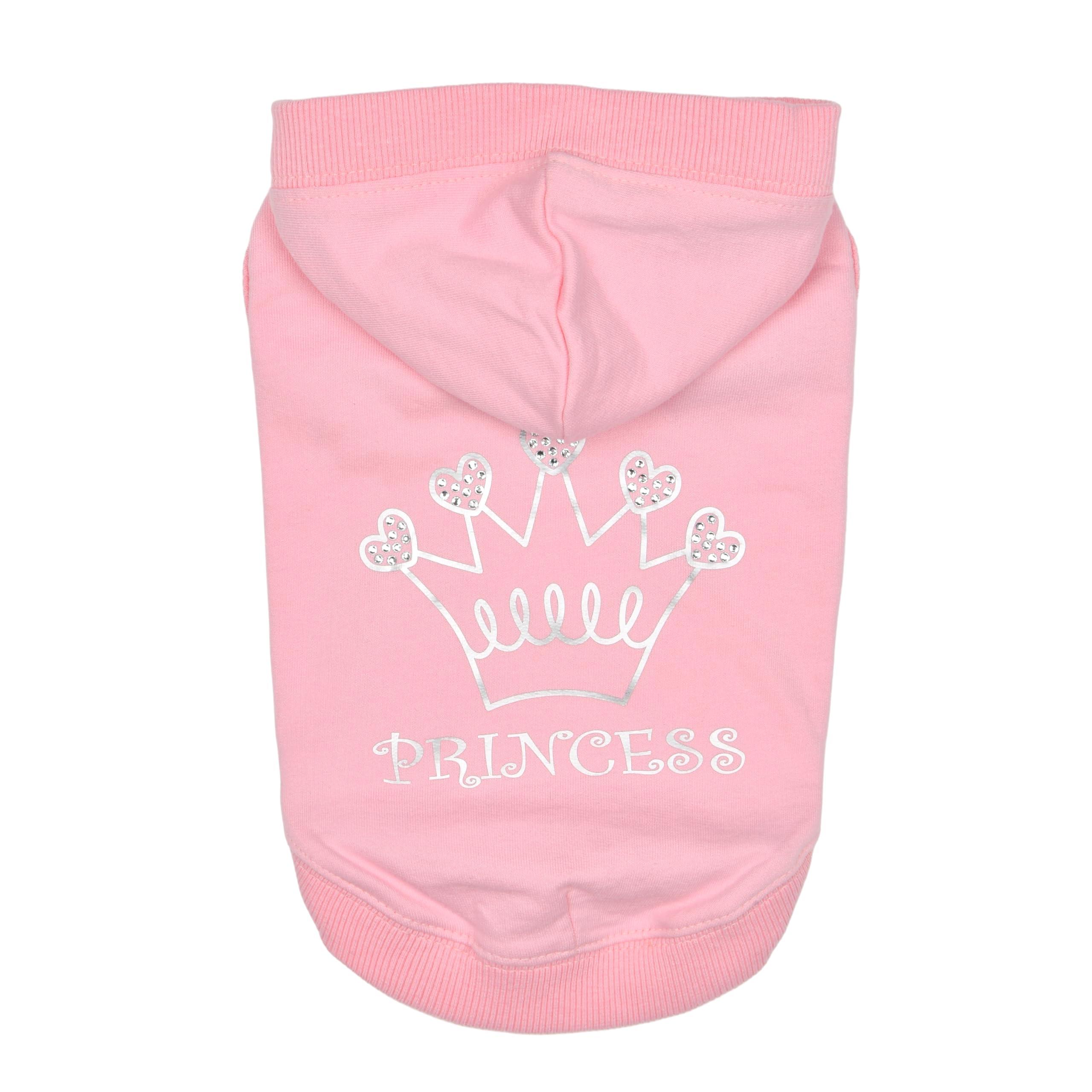 Pinkaholic Sabrina Hooded Dog T-Shirt, Light Pink