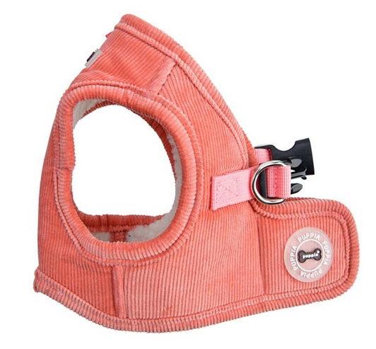 Puppia Classy Harness B for Dogs, Peach, Medium