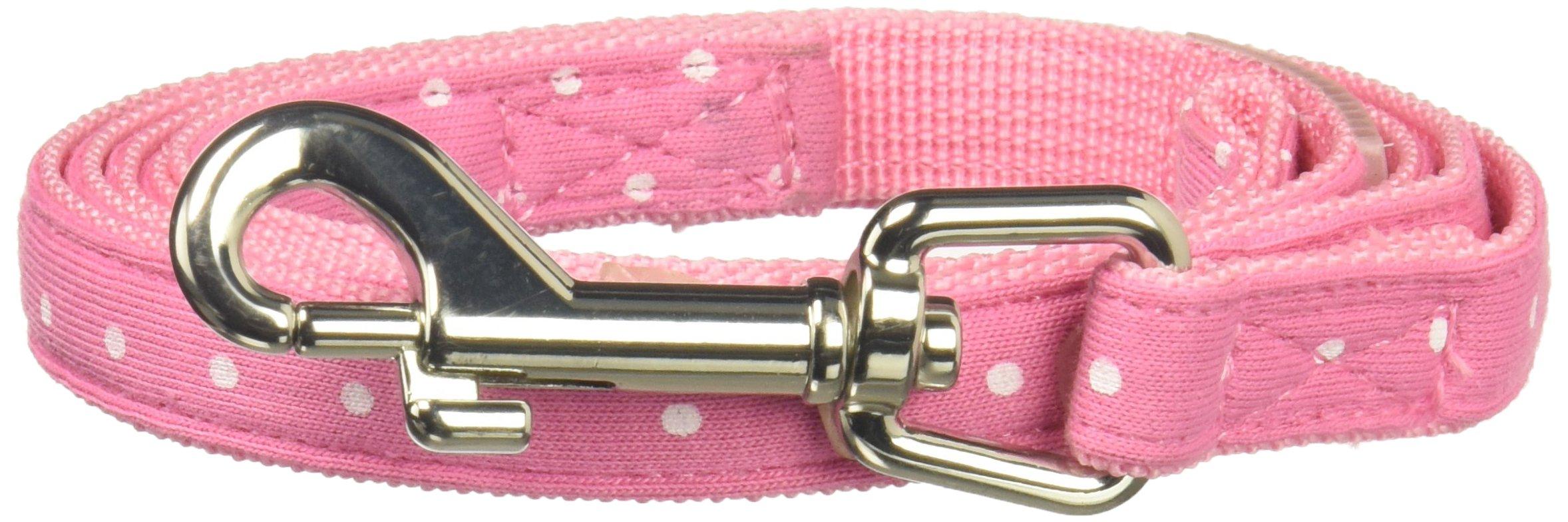 Puppia Dotty Dog Leash, Pink, Medium