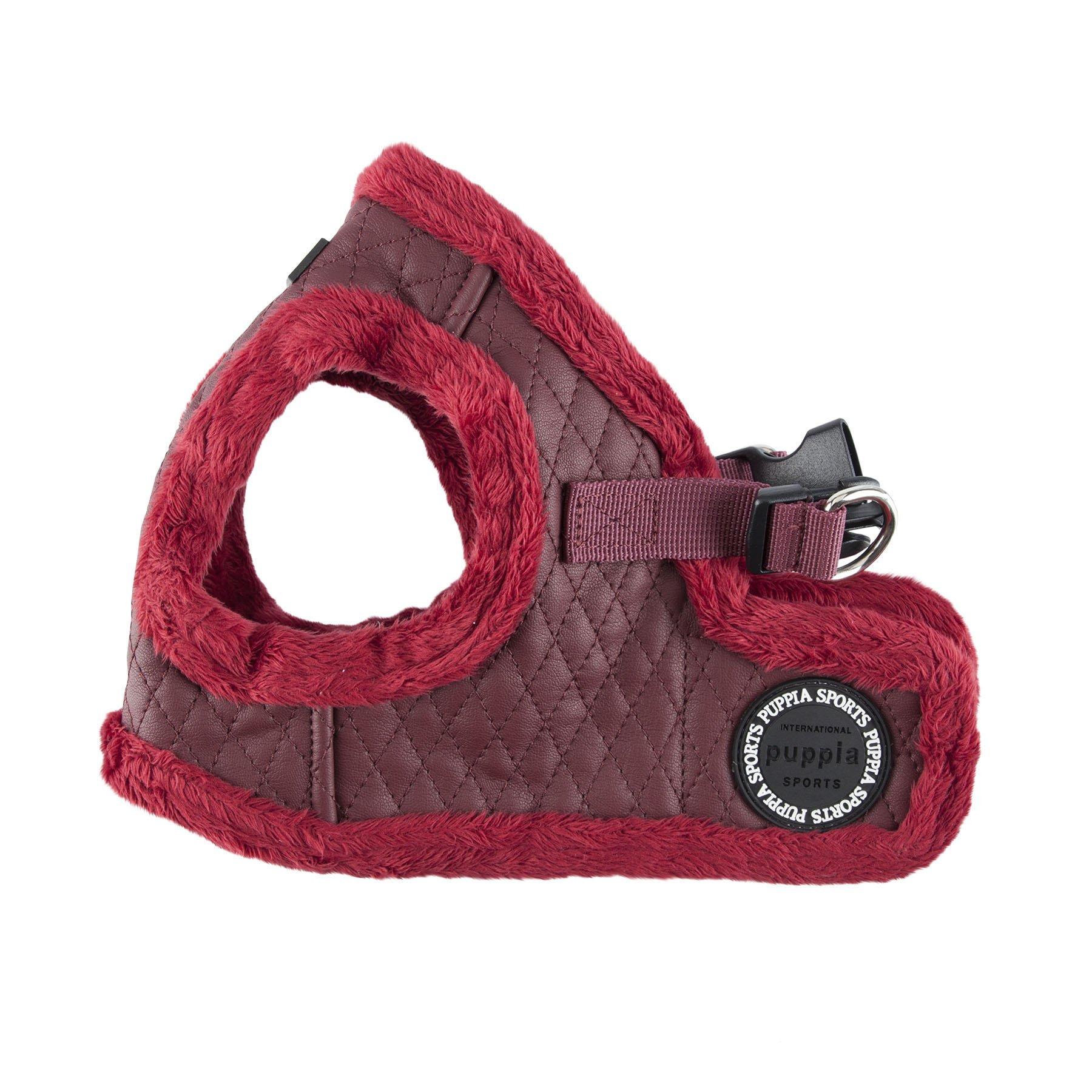 Puppia Farren Step-in Vest Harness B for Dogs, Wine, Large