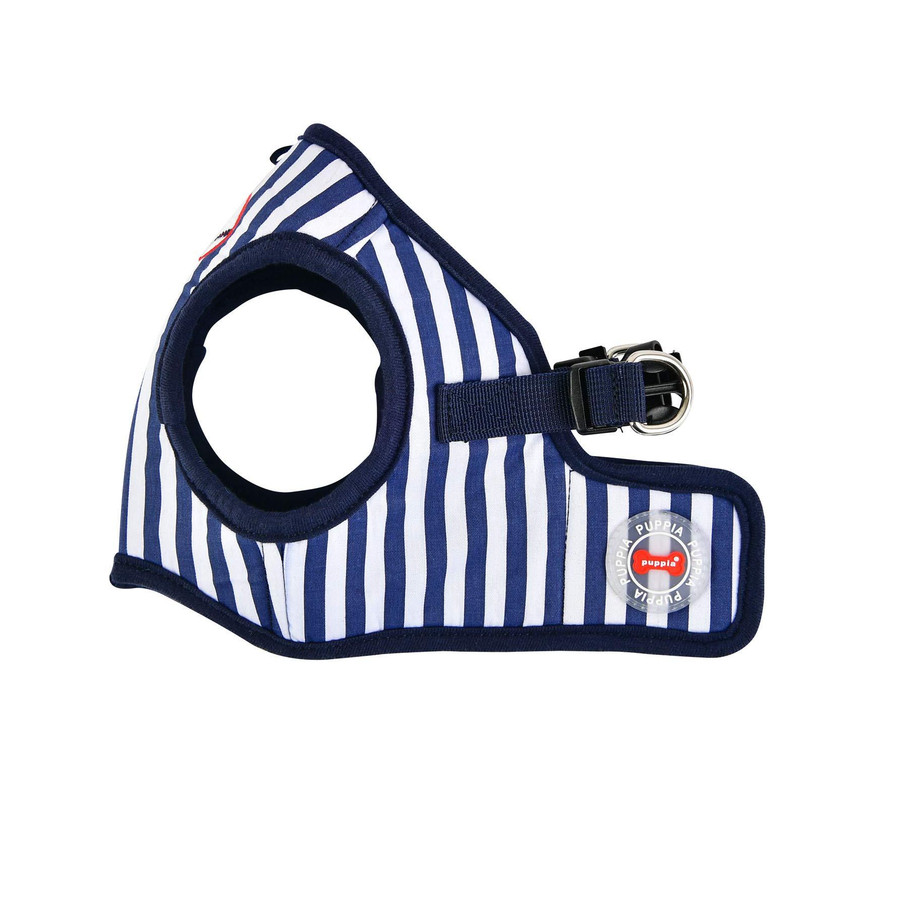 Puppia Hermes Step-in Vest Harness B A Type for Dogs, Navy, Large