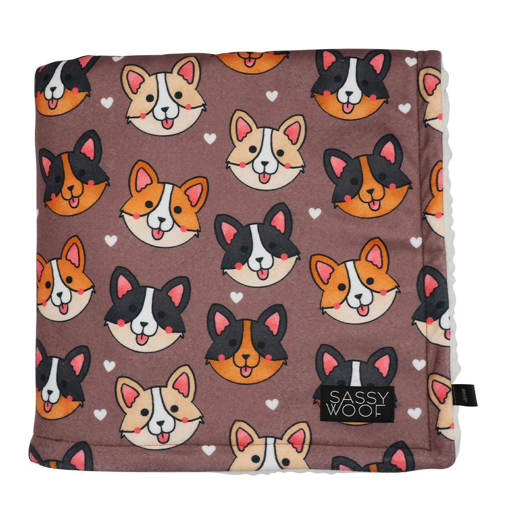 Sassy Woof Dog Blanket, Cuddly Corgis, 27-in x 38.5-in