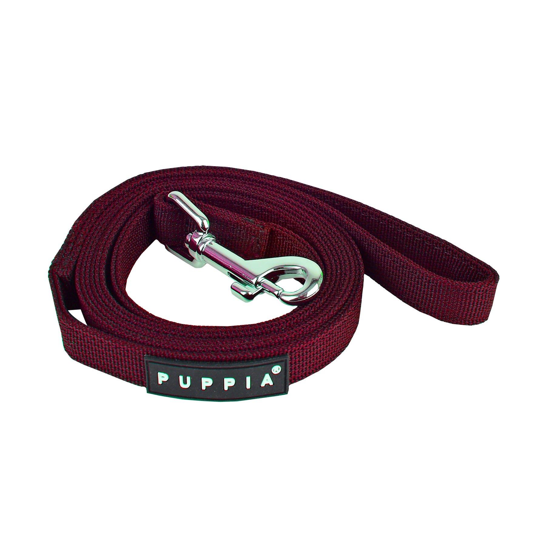 Puppia Two Tone Dog Leash, Wine, Medium