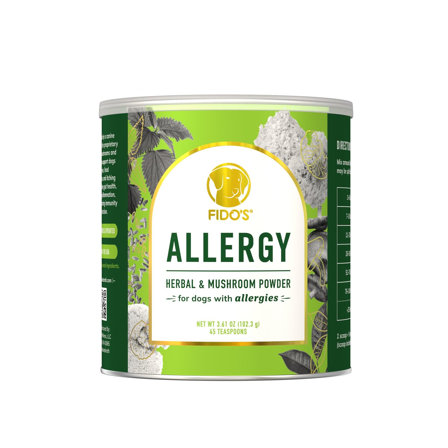 Fido’s Allergy Herbal & Mushroom Powder Dog Supplement