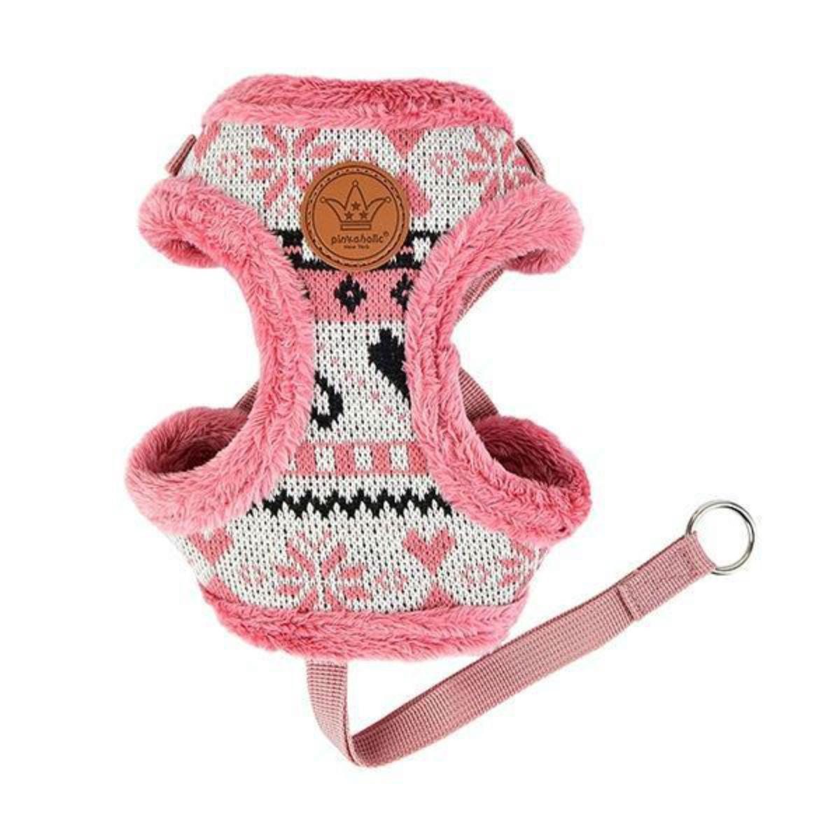 Pinkaholic Joy Harness C for Dogs, Indian Pink, Large
