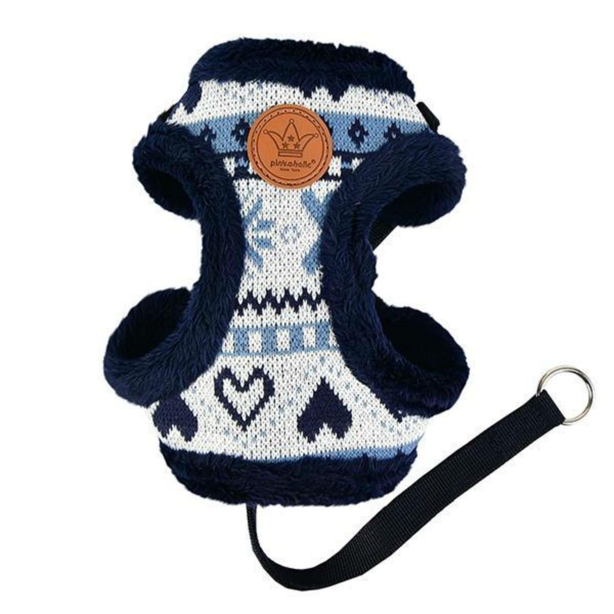Pinkaholic Joy Harness C for Dogs, Navy, Medium