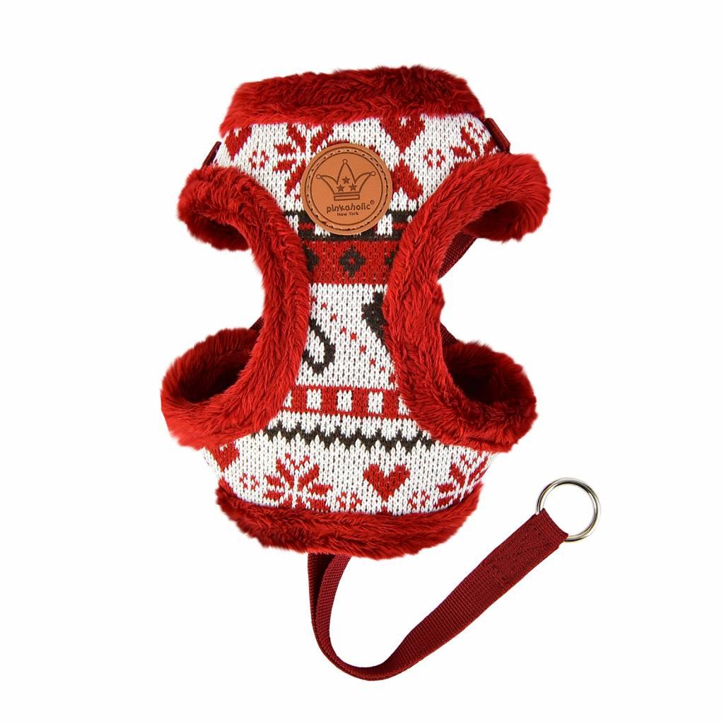 Pinkaholic Joy Harness C for Dogs, Wine, Medium