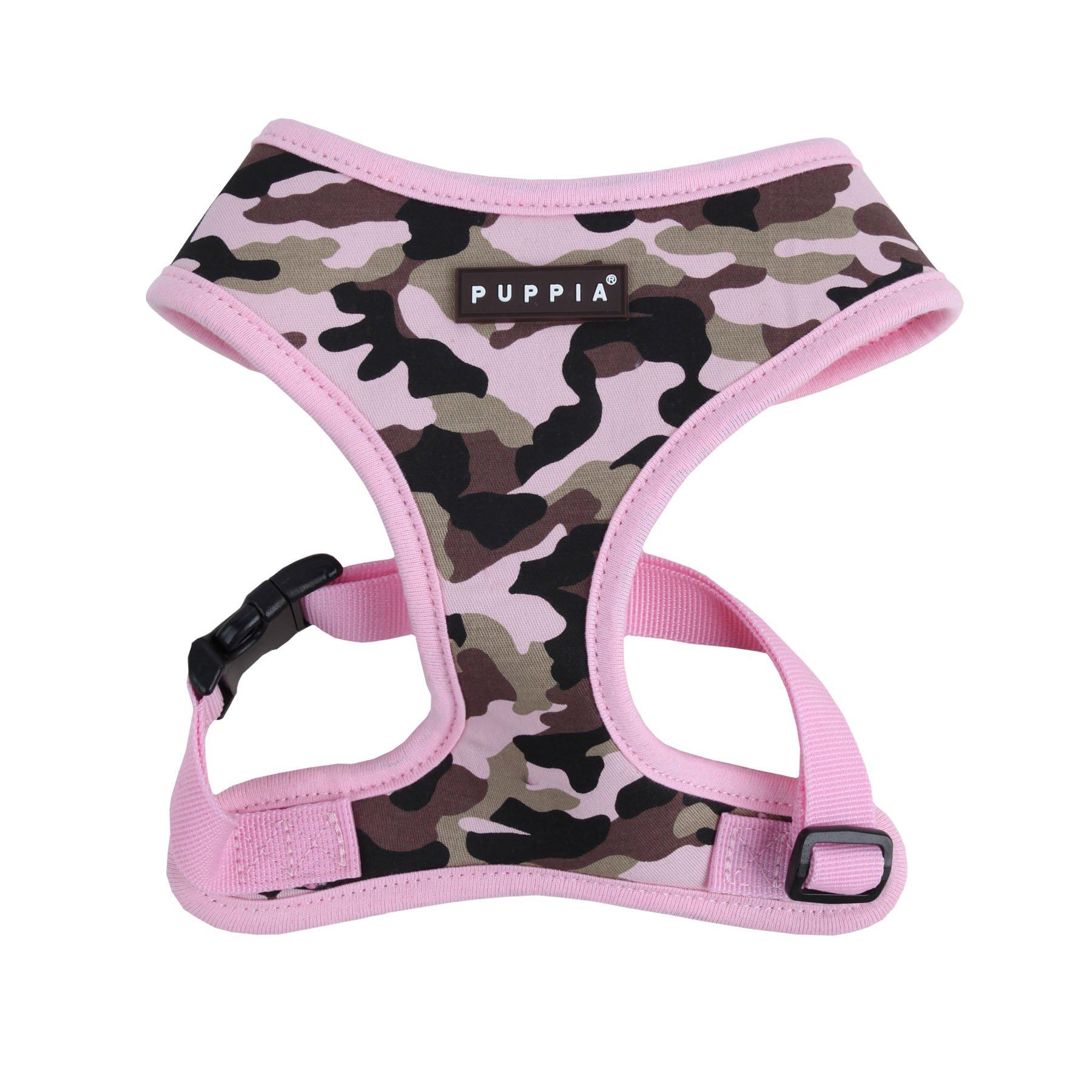 Puppia Legend Harness A for Dogs, Pink Camo, Large