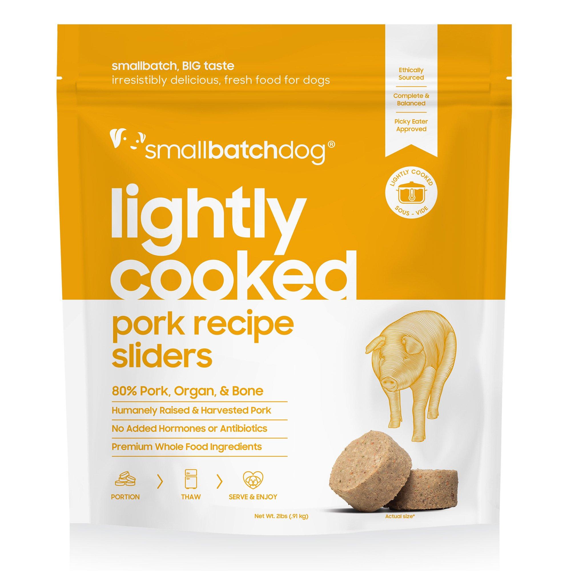 Smallbatch Lightly Cooked PorkBatch Sliders Frozen Dog Food
