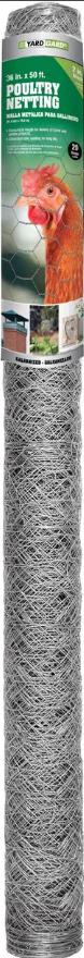 Yard Gard Galvanized Poultry Netting, 2-in Mesh, 36-in x 50-ft