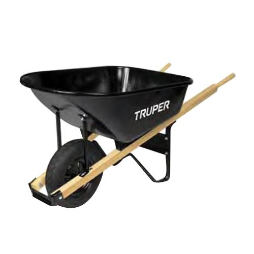 Truper Tru Tough Steel Wheelbarrow, 6-cu ft