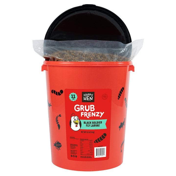 Happy Hen Grub Frenzy Black Soldier Fly Larve Chicken Treats, 11-lb