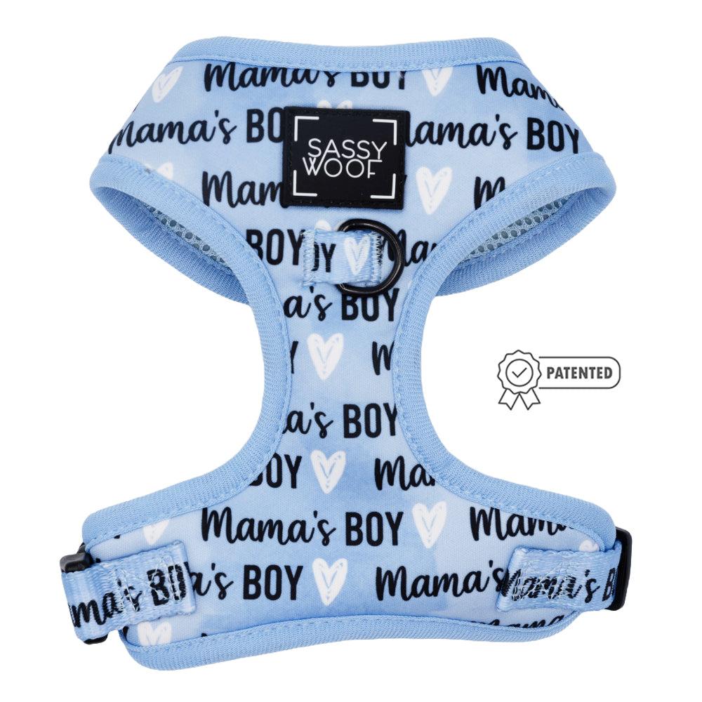 Sassy Woof Adjustable Dog Harness, Mama's Boy, Medium