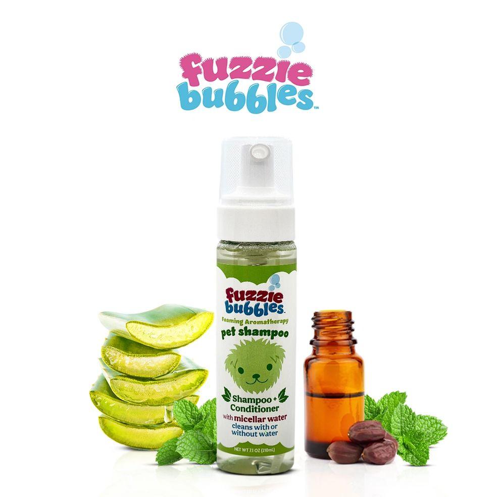Fuzzie Bubbles Shampoo + Conditioner Foaming Aromatherapy Pet Shampoo, 7.3-oz
