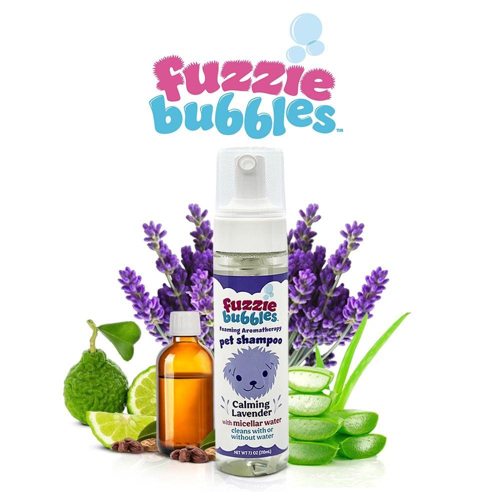 Fuzzie Bubbles Calming Lavender Foaming Aromatherapy Pet Shampoo, 7.3-oz