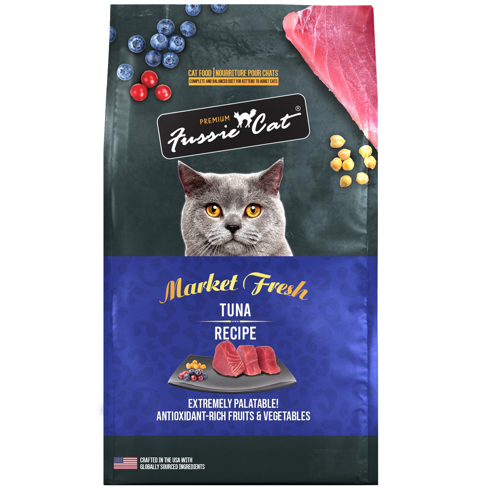 Fussie Cat Market Fresh Tuna Recipe Dry Cat Food, Sample, 2-oz