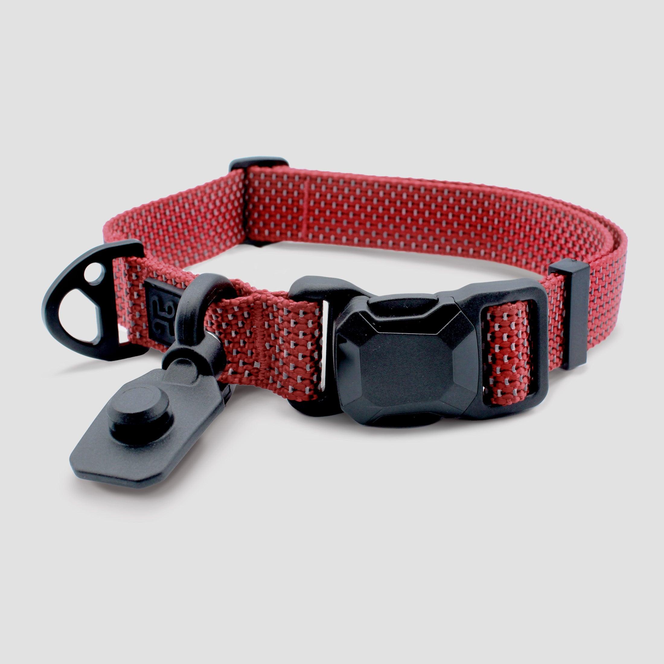 HoozaPet Magnetic Quick Clip Collar, Red