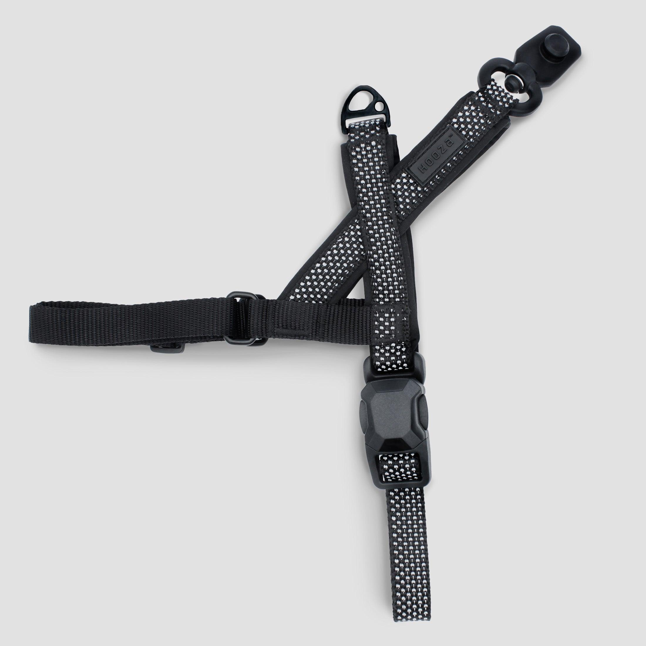 HoozaPet Magnetic Quick Clip One Click Dog Harness, Black