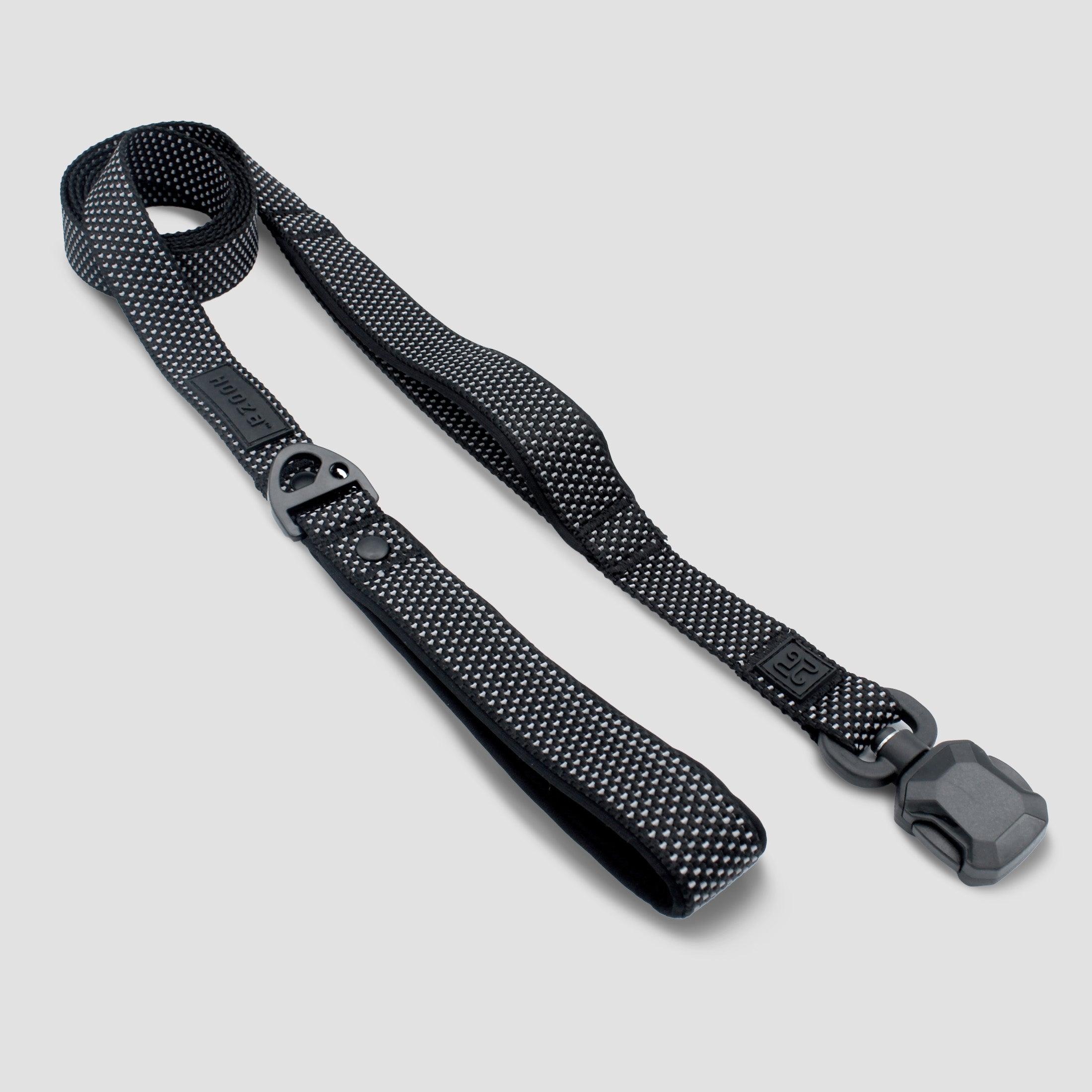 HoozaPet Magnetic Quick Clip Reflective Dog Leash, Black