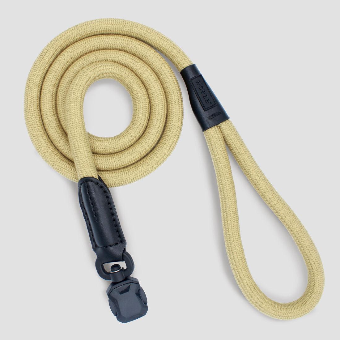 HoozaPet Magnetic Quick Clip Rope Dog Leash, Sand