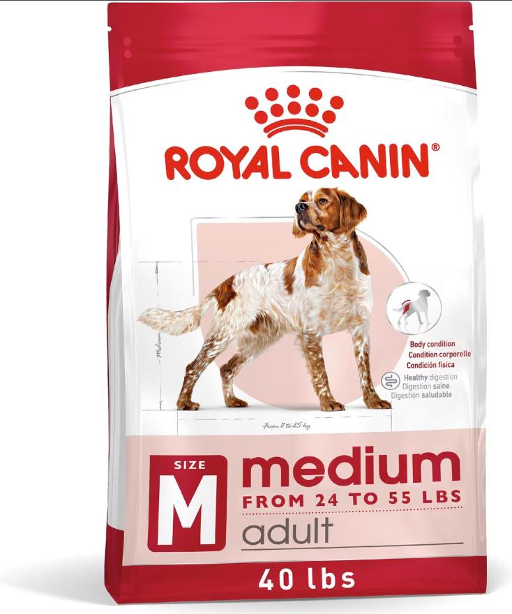 Royal Canin Size Health Nutrition Medium Adult Dry Dog Food, 40-lb