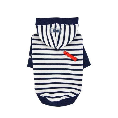 Puppia Jalen Hooded Dog T-Shirt, Navy