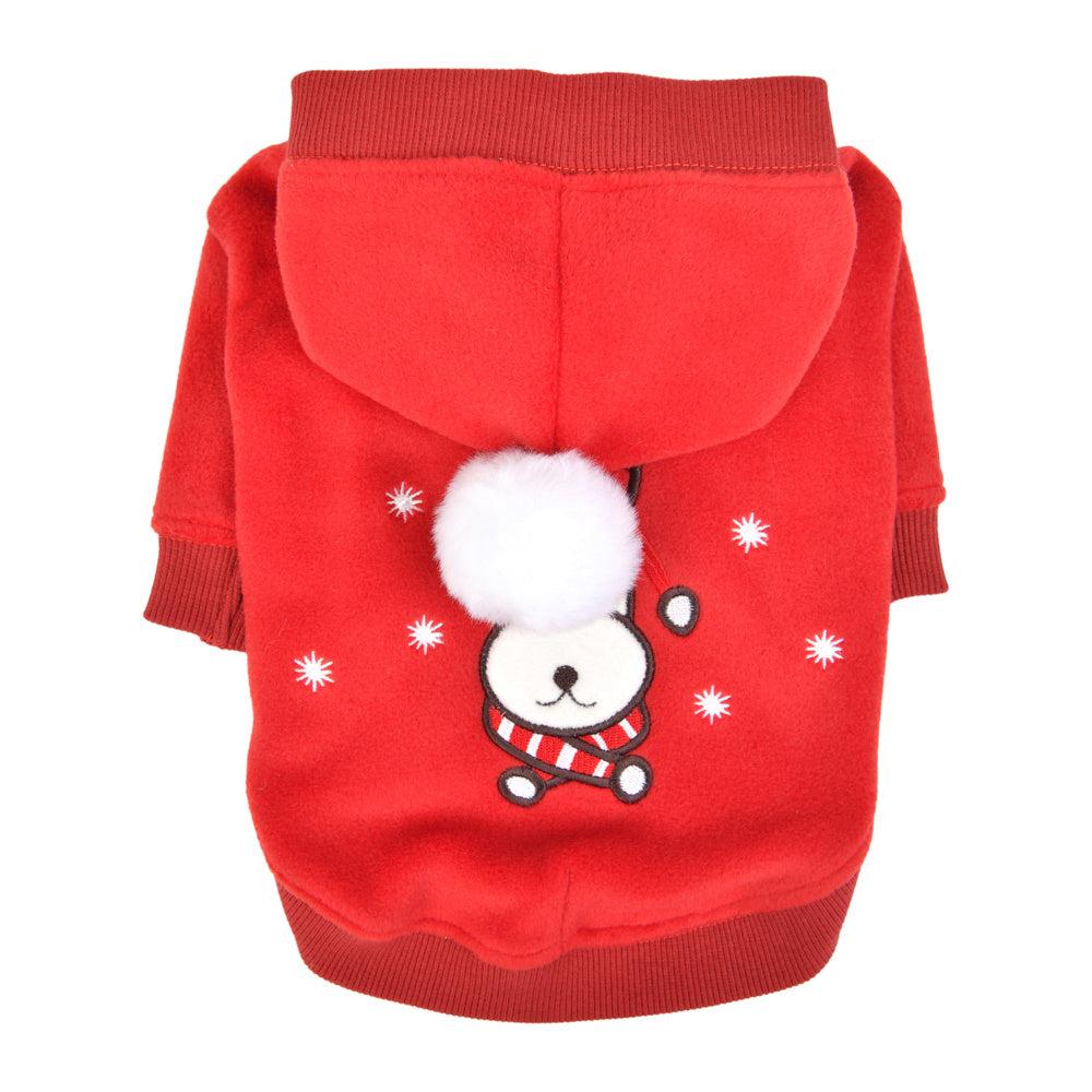 Puppia Blitzen Dog Hoodie, Red, Large