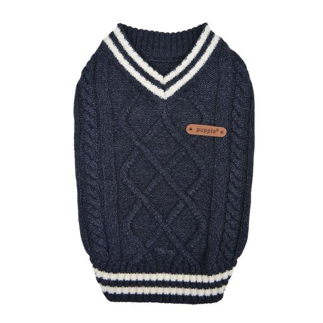 Puppia Pierre Dog Sweater, Navy, Large