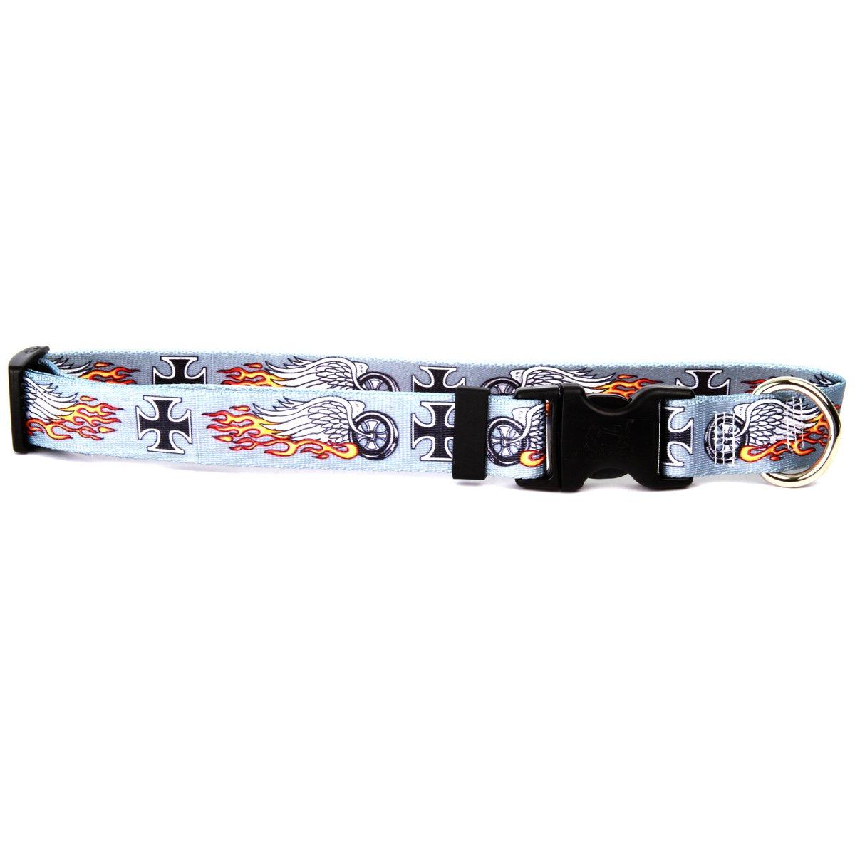 Yellow Dog Design Martingale Dog Collar, Biker Tattoo, Large