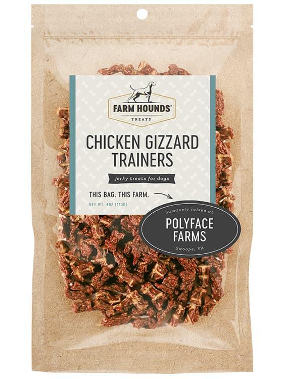 Farm Hounds Chicken Gizzard Trainers Dog Treats, 4-oz