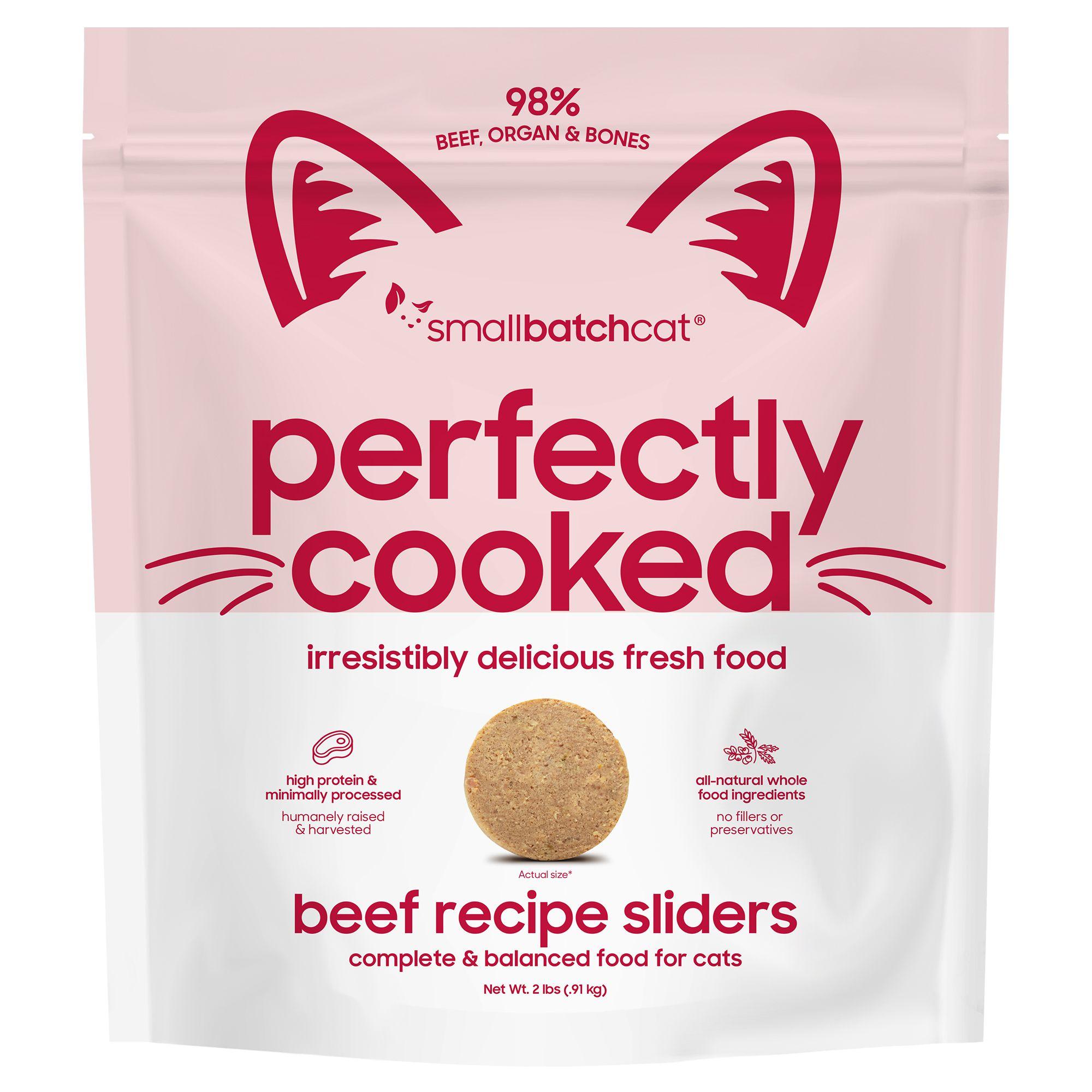 Smallbatch Perfectly Cooked Beef Sliders Frozen Cat Food