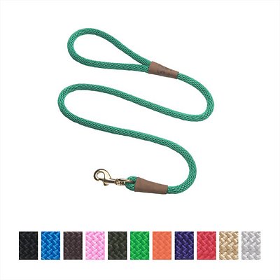 Mendota Pet Large Snap Solid Dog Leash, Kelly Green, 1/2-in x 4-ft