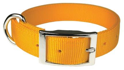 Leather Brothers/OmniPet Bravo Regular 2-Ply Nylon Dog Collar, Neon Orange, 1-in x 21-in