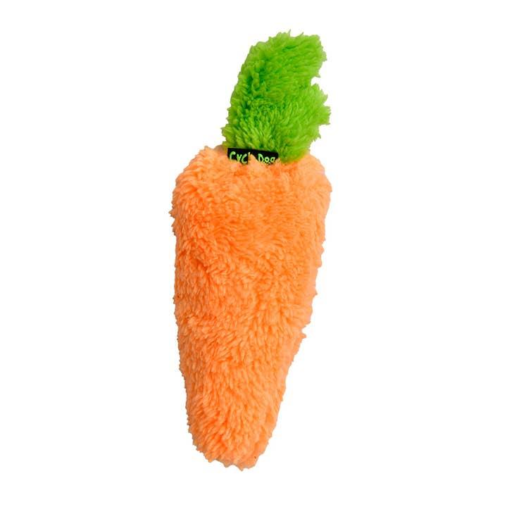 Cycle Dog Duraplush Carrot Dog Toy, Orange, Small