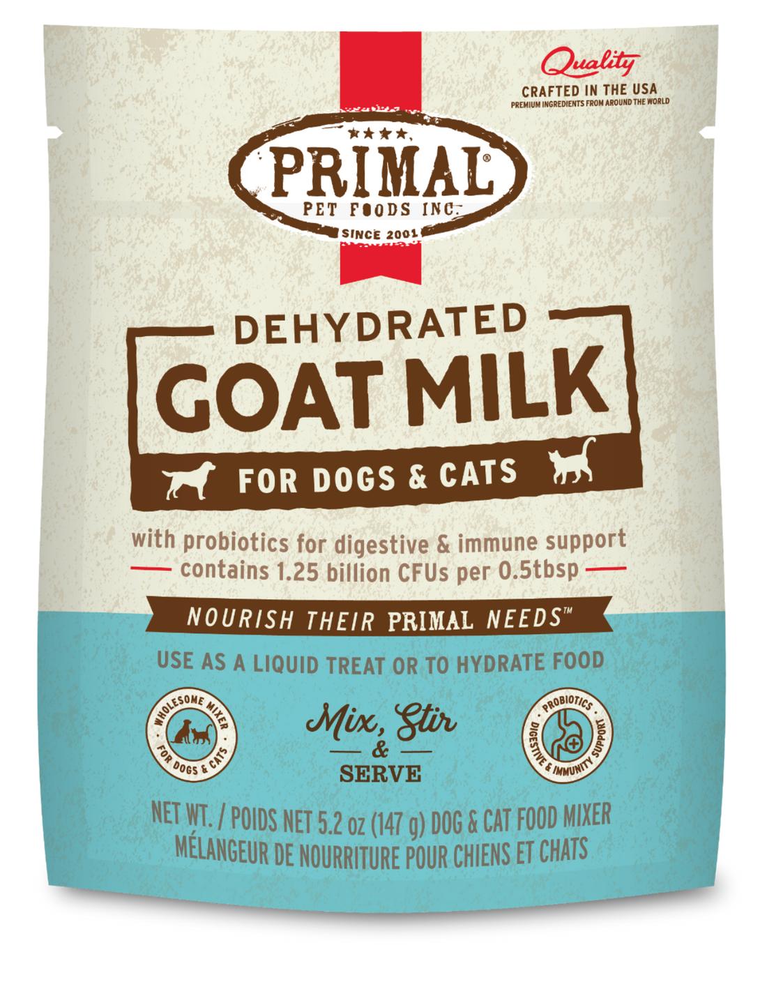 Primal Dehydrated Goat Milk Pouch for Dogs & Cats, 5.2-oz