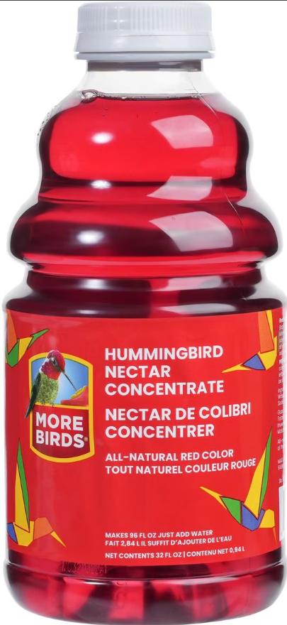 More Birds Hummingbird Nectar Concentrate, Red, 32-oz