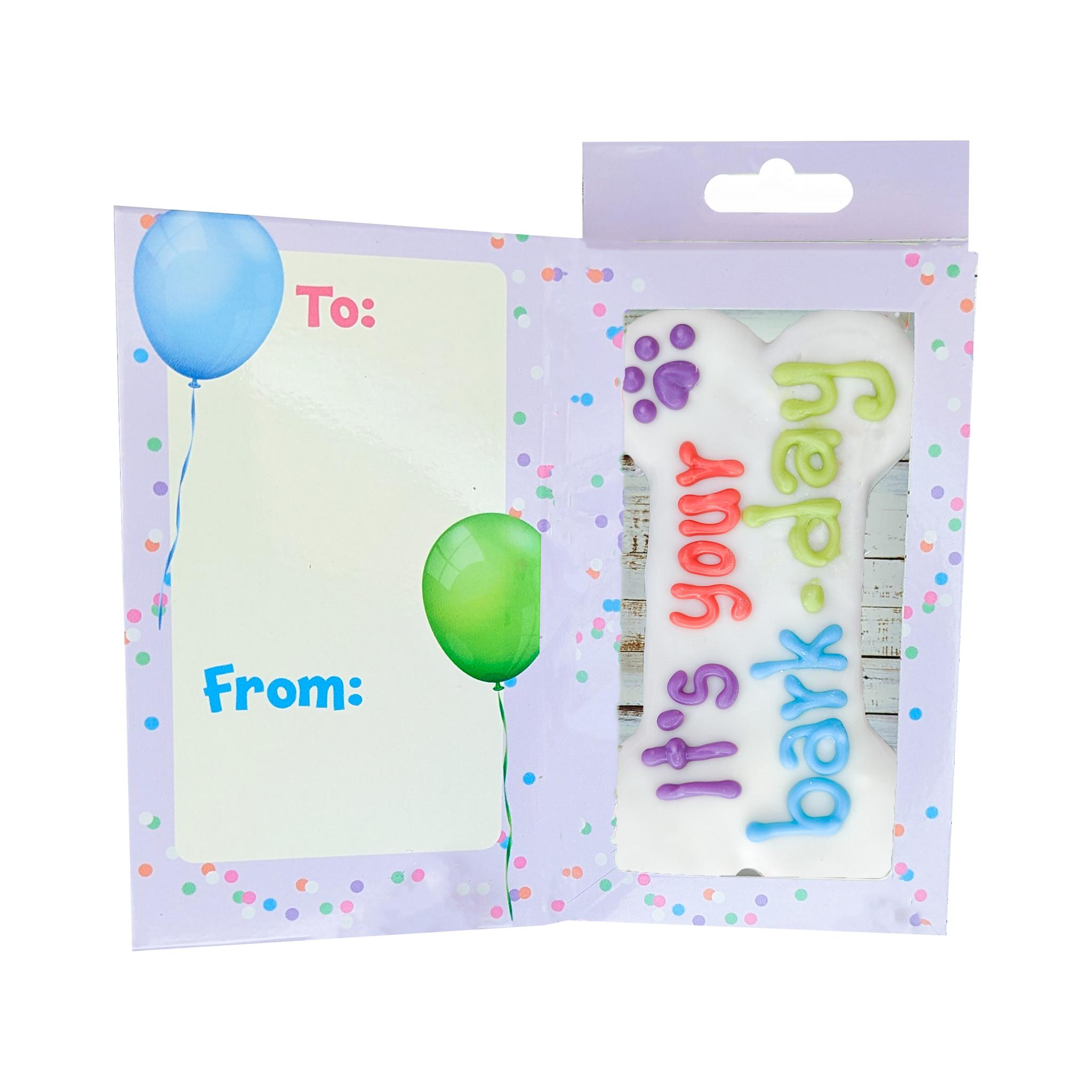 Bosco & Roxy's It's Your Bark-day Card Box Prepackaged Dog Treats, 7-in
