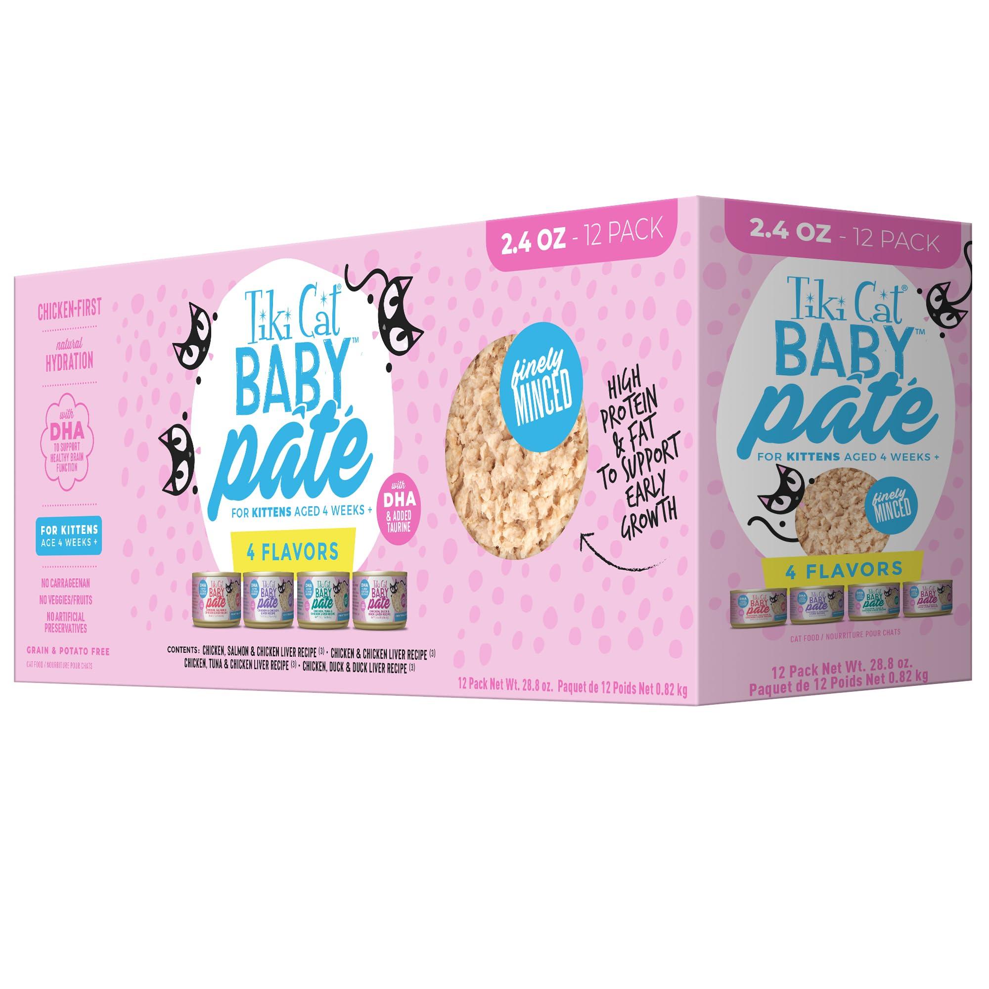 Tiki Cat Baby Pate Variety Pack Kitten Wet Cat Food Can