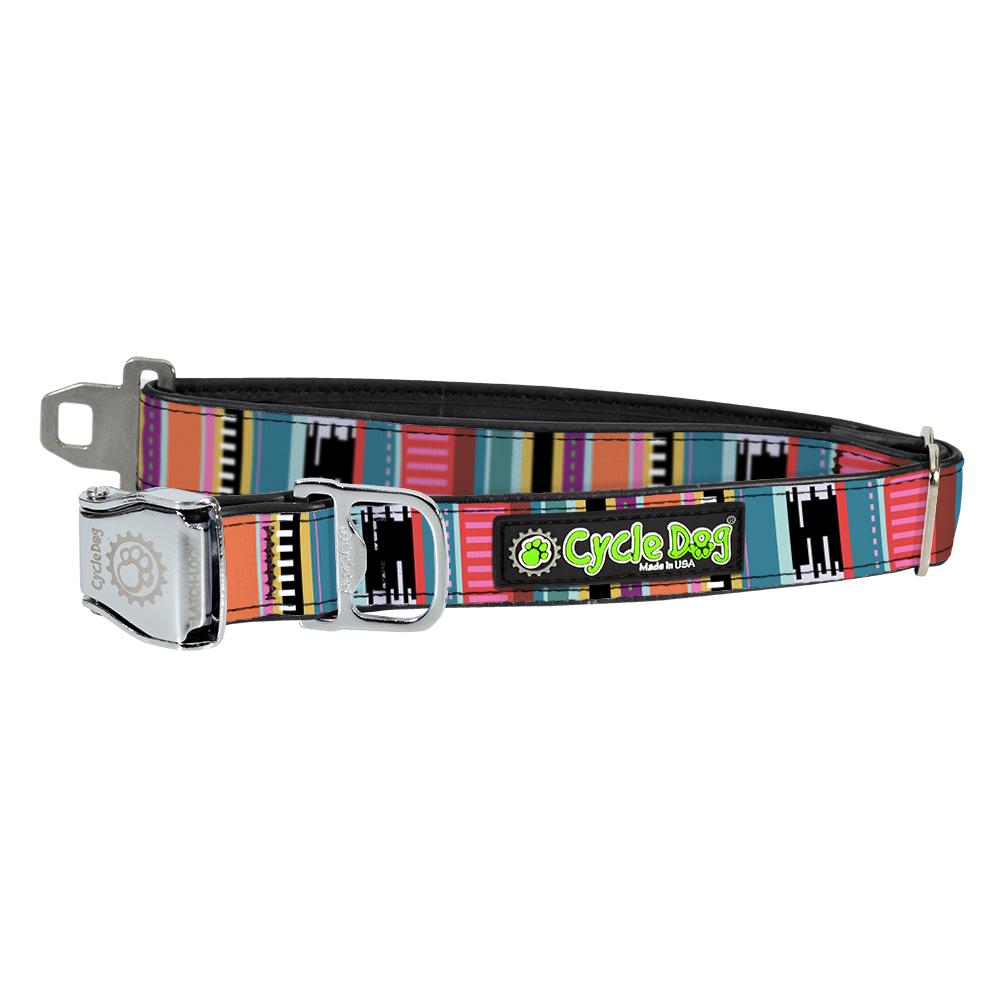 Cycle Dog RegWidth Collar with Metal Buckle for Dogs, Mexican Blanket, Medium
