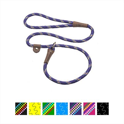 Mendota Pet Large Slip Confetti Printed Dog Leash, Purple Confetti, 1/2-in x 6-ft