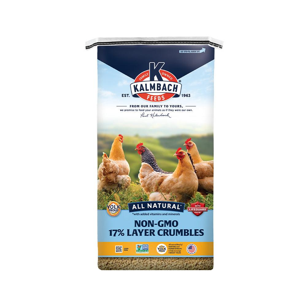 Kalmbach 17% Layer Crumble Non-GMO Poultry Feed, 50-lb