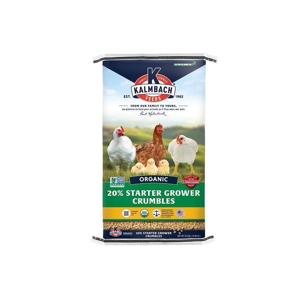 Kalmbach 20% Chick & Meat Bird Starter Grower Crumble Organic Poultry Feed