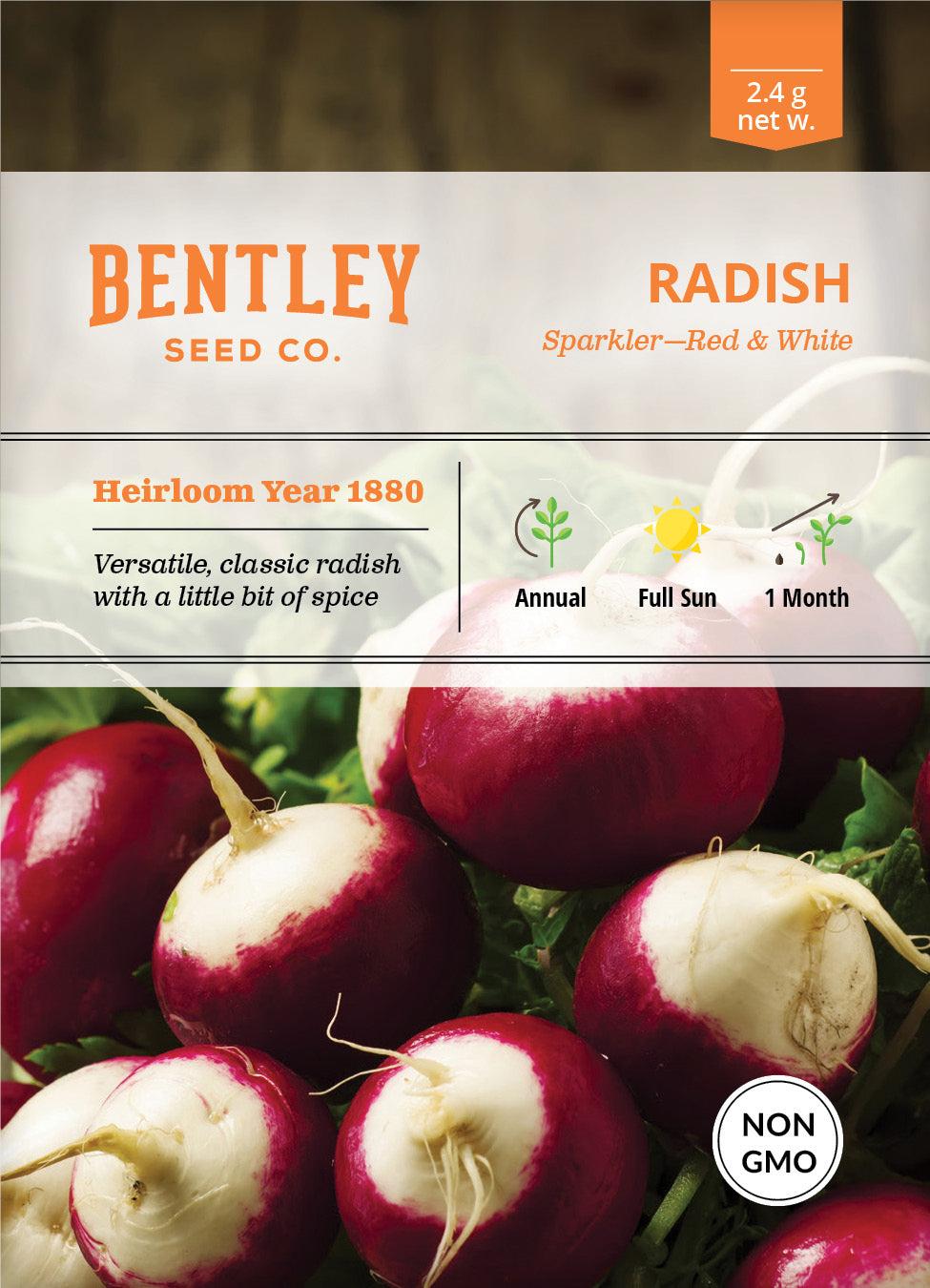 Bentley Seed Co. Radish Sparkler Seed Packets, 2.4-gram