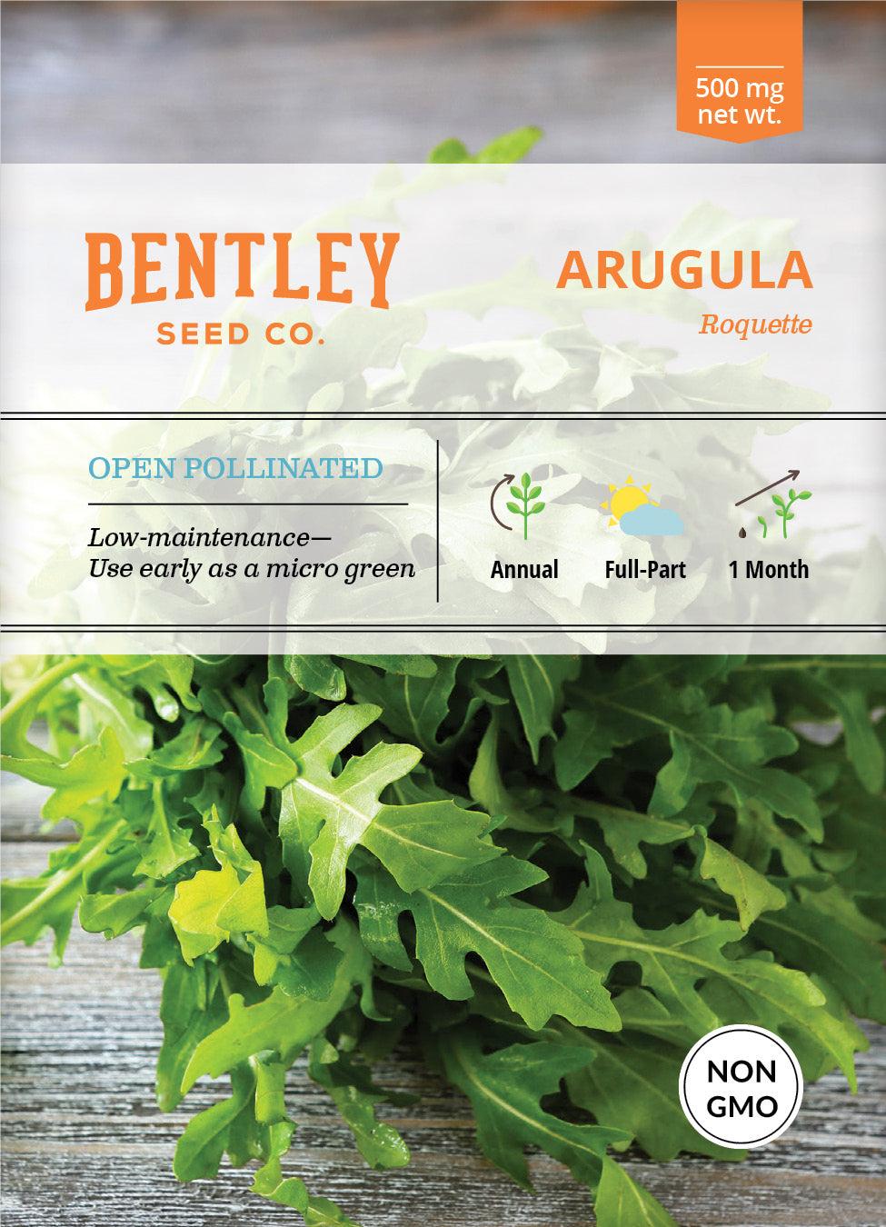 Bentley Seed Co. Arugula Roquette Seed Packets, 500-mg
