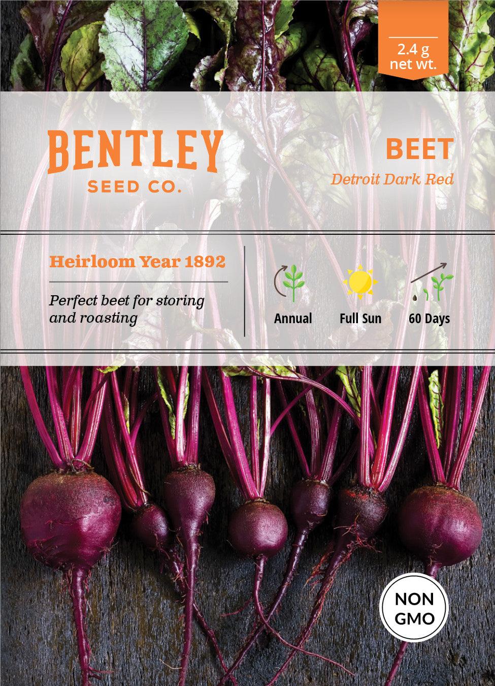 Bentley Seed Co. Beet Detoit Dark Red Seed Packets, 2.4-gram