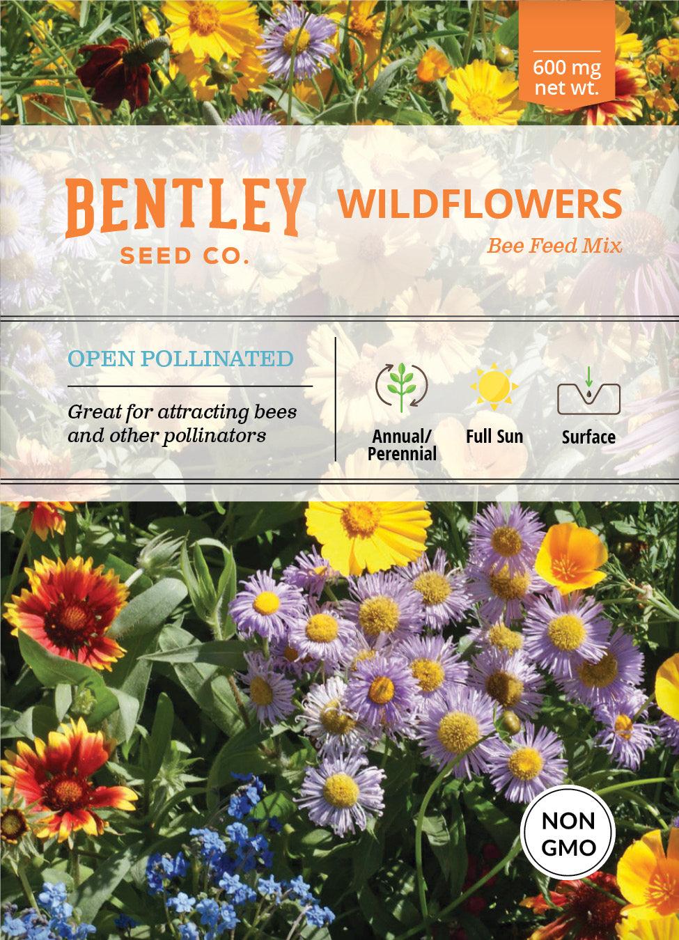 Bentley Seed Co. Wildflowers Bee Feed Seed Packets