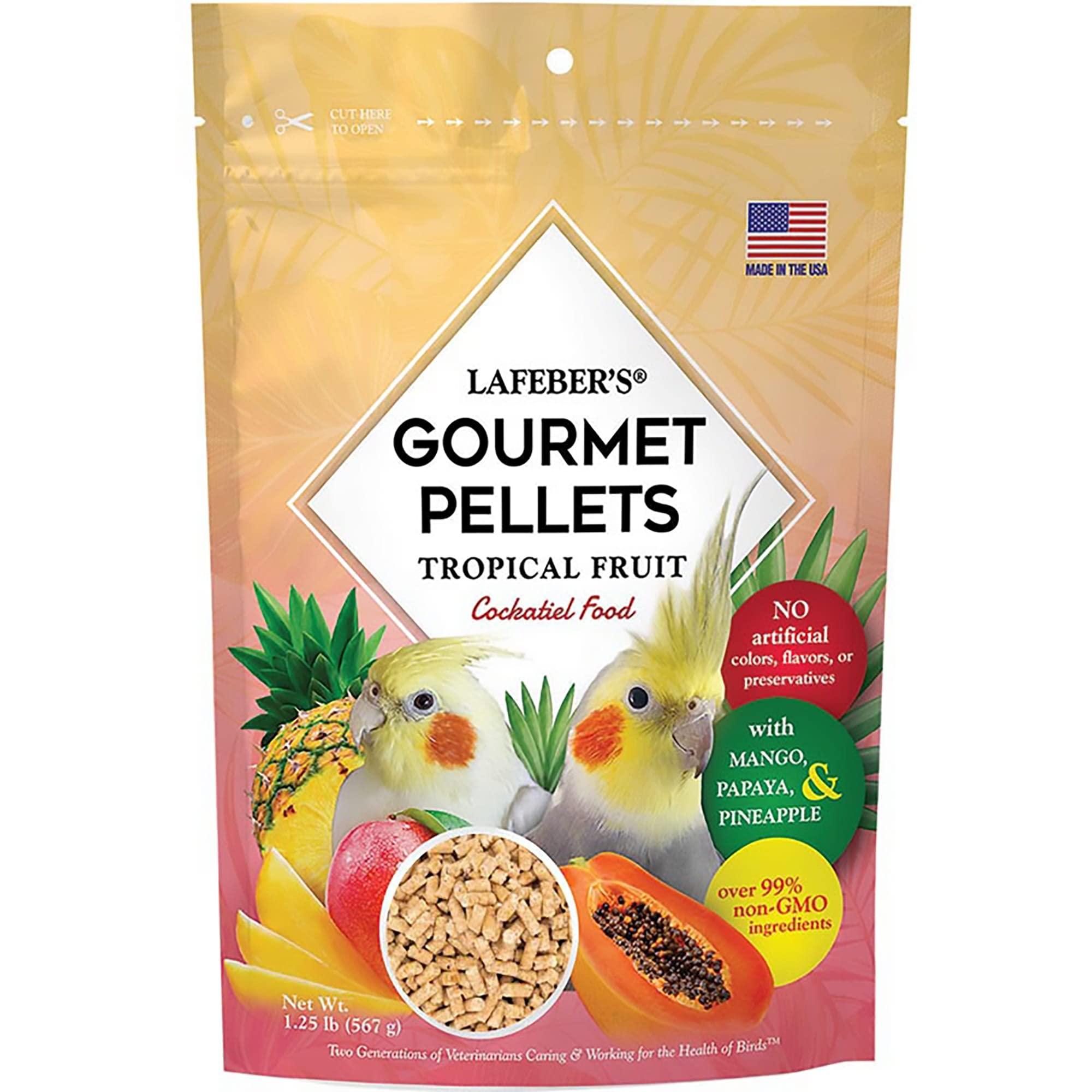 Lafeber Tropical Fruit Gourmet Pellets Cockatiel Bird Food, 1.25-lb