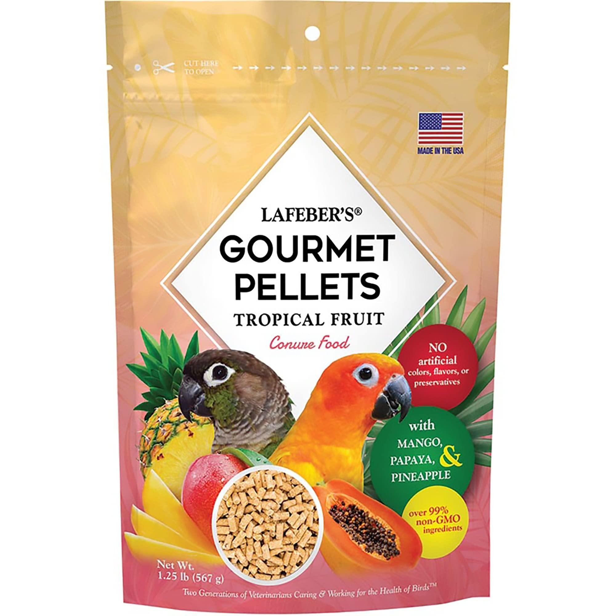 Lafeber Tropical Fruit Gourmet Pellets Conure Bird Food, 1.25-lb